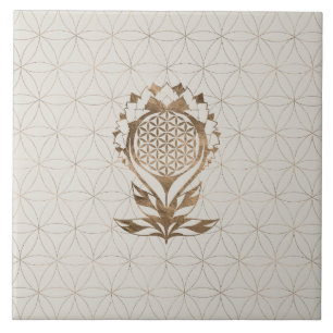 Flor do Lotus Life - Textura do Ouro