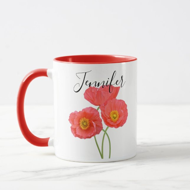 Flor do mês de nascimento - caneca personalizada d (Esquerda)