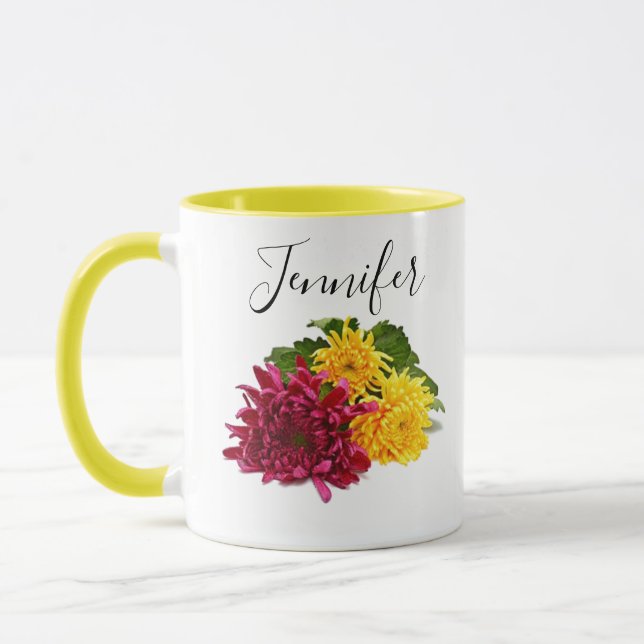 Flor do mês de nascimento - caneca personalizada d (Esquerda)