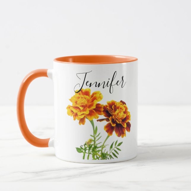 Flor do mês de nascimento - caneca personalizada d (Esquerda)
