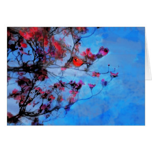 Flor do primavera, cartão