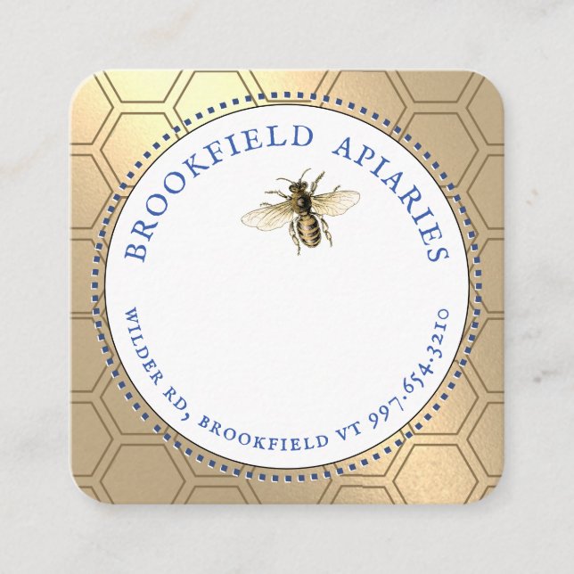 Flor Dourada Bebê de mel Cartão de visita (Frente)