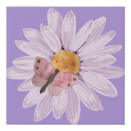 flor e borboleta de cor aquosa