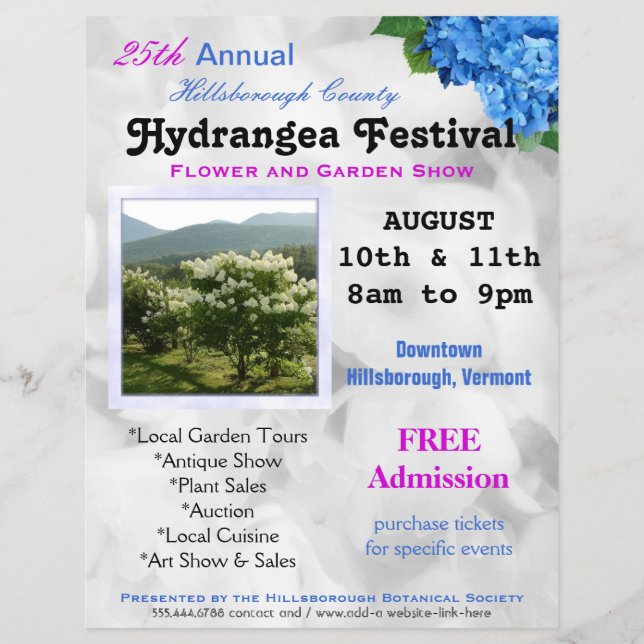 Flor e Jardim Mostrar Folhetos Personalizados (Frente)