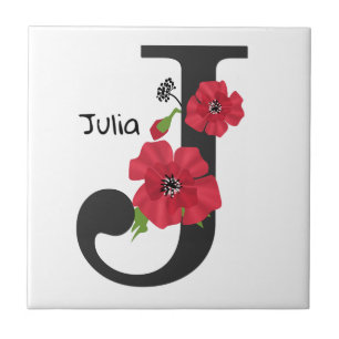 Flor editável personalizada do vermelho do texto