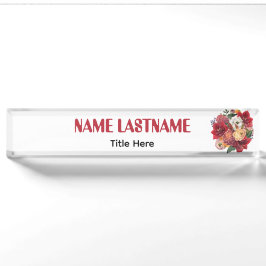 Flor elegante com nome personalizado