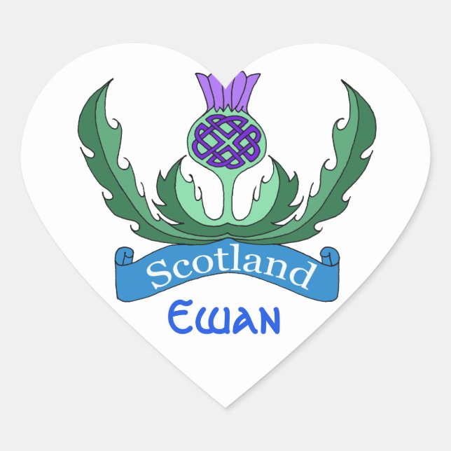 "Flor etiqueta do coração de Scotland" (Frente)