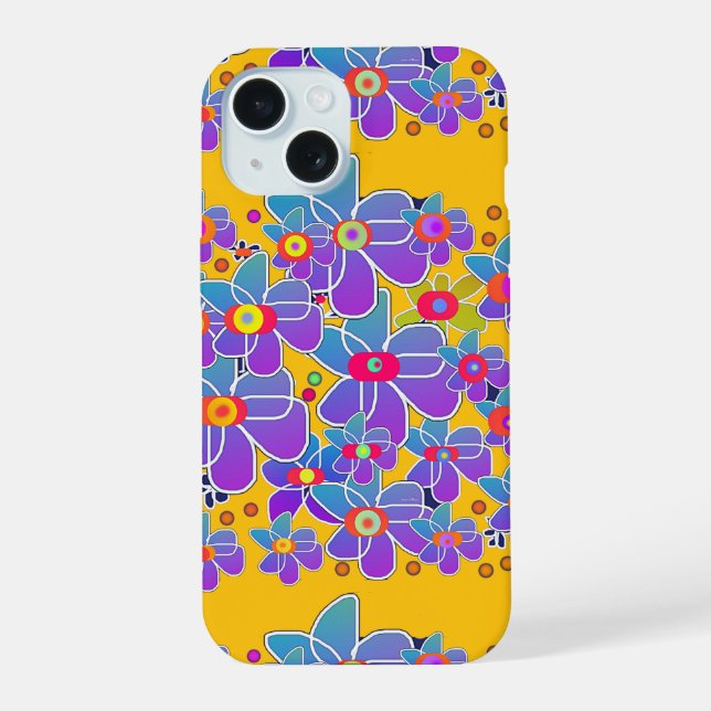 Flor Explosão Amarelo Roxo Azul     (Verso)
