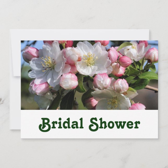 Flor Flor Chá de casamento de Noiva Convite (Frente)