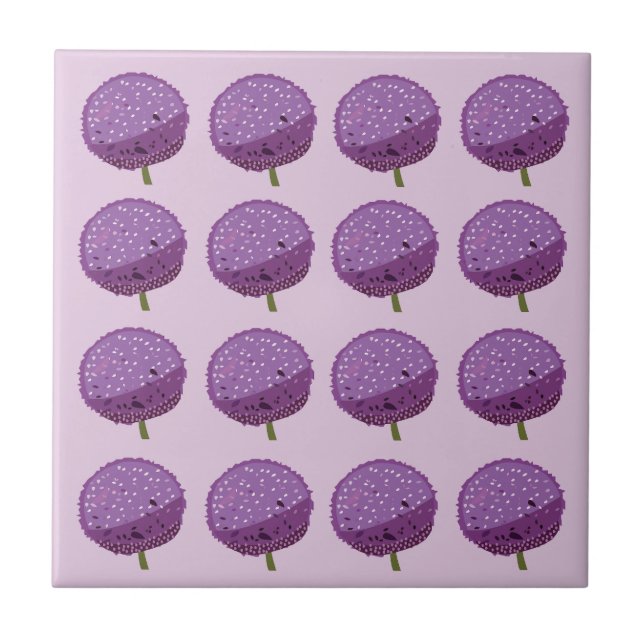 Flor Flor de Allium Roxo  (Frente)