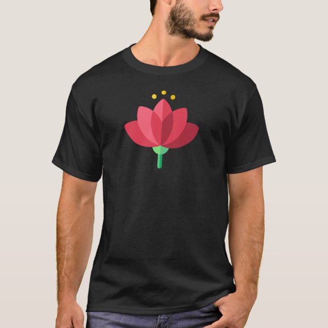 Flor, Flor Vermelho, Camisa Egípcia (Frente)