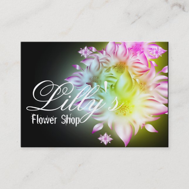 Flor Floral Compra Cartão de visita (Frente)