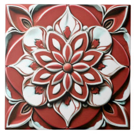 Flor Floral de Alivio Vermelho e Branco Brancos