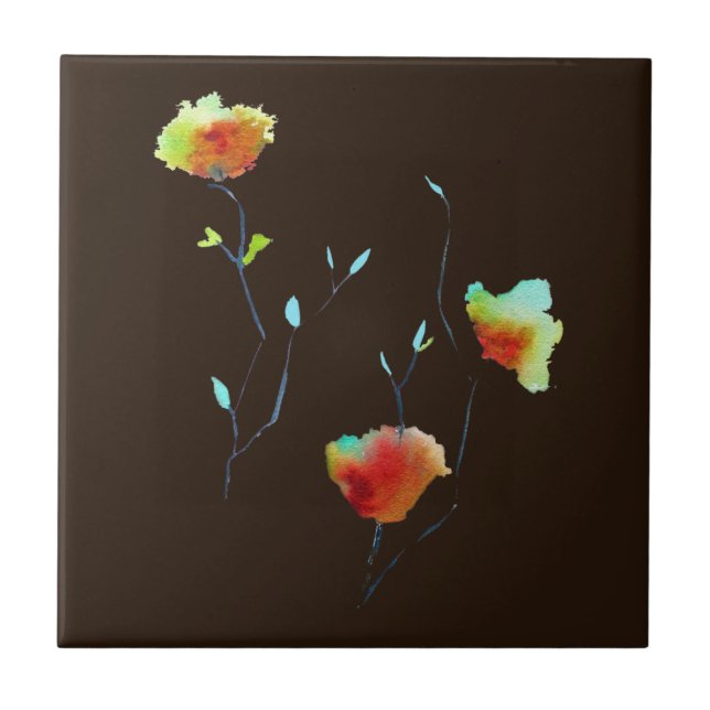 Flor floral simples moderna Arte de outono (Frente)
