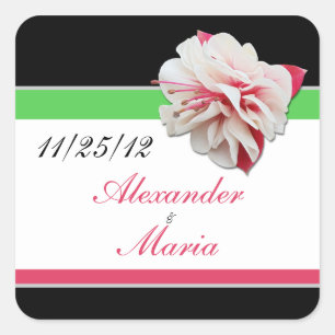 Flor Flower Pink & Green - Adesivos
