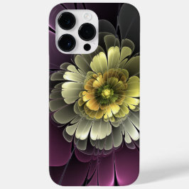 Flor Fractal Abstrata Moderna Purpur Khaki Cinza