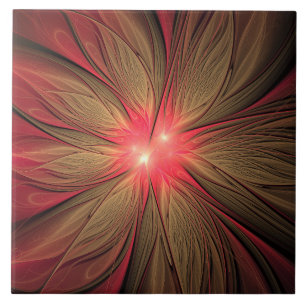 Flor fractal de fanfarrão vermelho