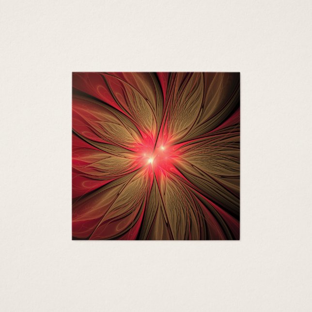 Flor fractal de fanfarrão vermelho (Frente)