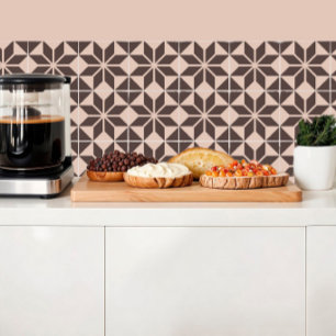 Flor geométrica em tons de creme e chocolate