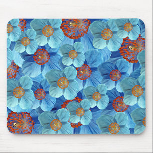 Flor Himalaia azul Mousepad da papoila