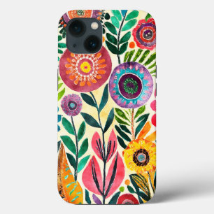 Flor Hippie Divertido Padrão