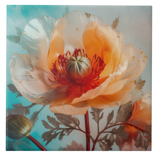 Flor Laranja Delicada (Frente)