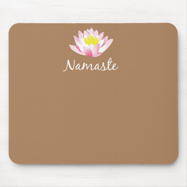Flor Mousepad de Namaste Lotus (Frente)