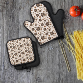 Flor natural castanho-branco