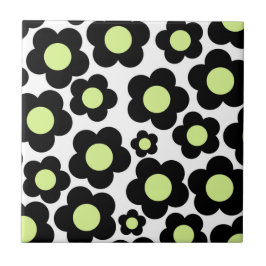 Flor Negra Neon Verde