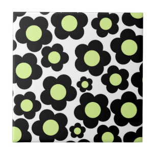 Flor Negra Neon Verde