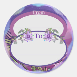 Flor no adesivo circular clássico do deserto