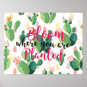 Flor onde você é poster plantado do impressão d