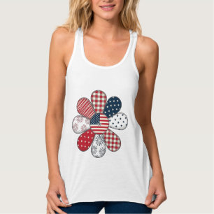 Flor Patriótica Vintage Camisa Vector Design_1