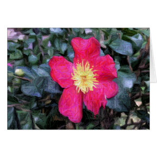 Flor - pintura, cartão
