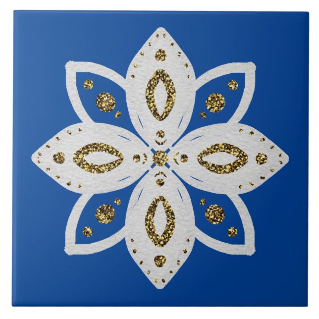 flor popular 1 azul claro 1 e branco (Frente)