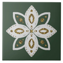 flor popular 1 verde e branco