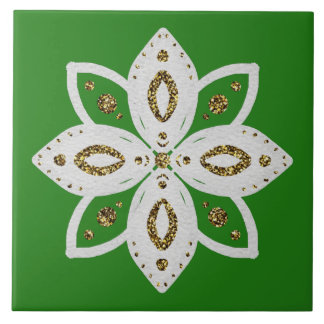 flor popular 1 verde e branco