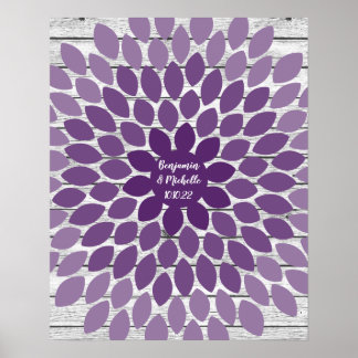 Flor - Poster do Livro de Convidados de 100 Assina