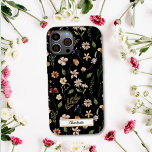 Flor Preto, Preto Personalizado, Bonito<br><div class="desc">Você está procurando uma capa de telefone para seu novo iPhone 14,  marca? Maleta de Flor Floral Negro Personalizada e Bonita,  iPhone 14 Case.</div>