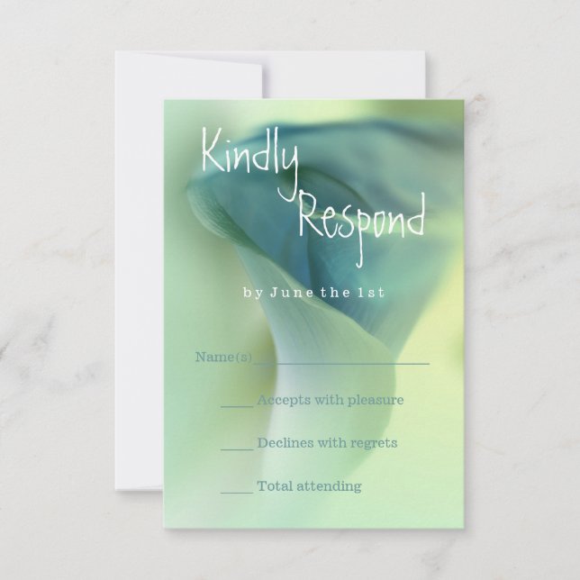 Flor Românico em RSVP de Tons Azuis (Frente)