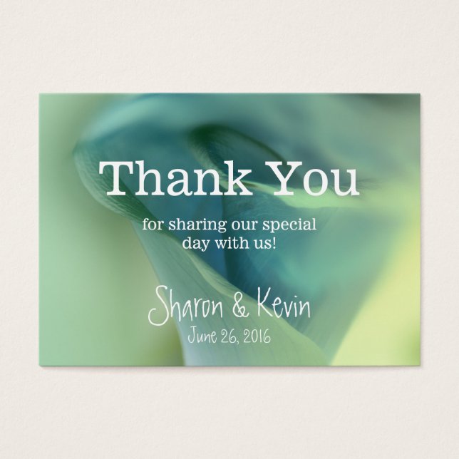 Flor Romântica em Tom Azul - Obrigado (Frente)