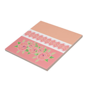 Flor rosa acentuado e pêssego