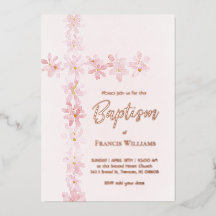 flor rosa-d'água cruz batismo