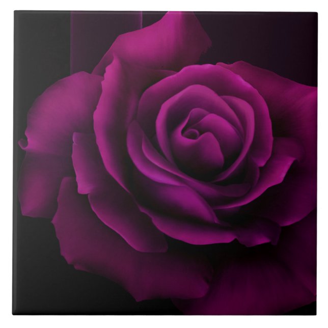 Flor Rosa vermelha Roxo-Gótica (Frente)
