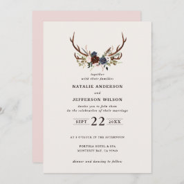 Flor russa e galhadas, cor-de-rosa