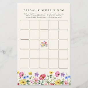Flor Russo Chic Chá de panela Floral Bingo