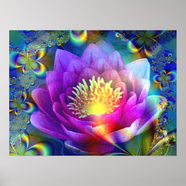 Flor Sagrada de Amor e Paz - Poster (Frente)