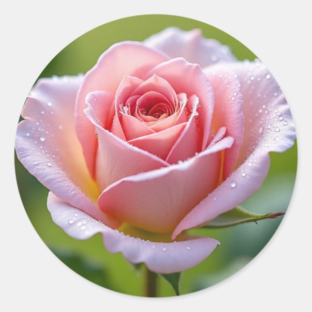 Flor Sanguinante - Adesivo Redondo Elegante para D (Frente)