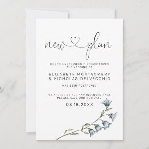 Flor selvagem simples Anúncio de casamento adiad