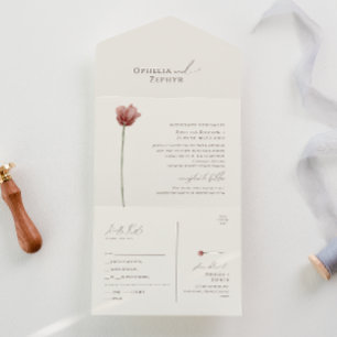 Flor selvagem simples Fecho e Envio